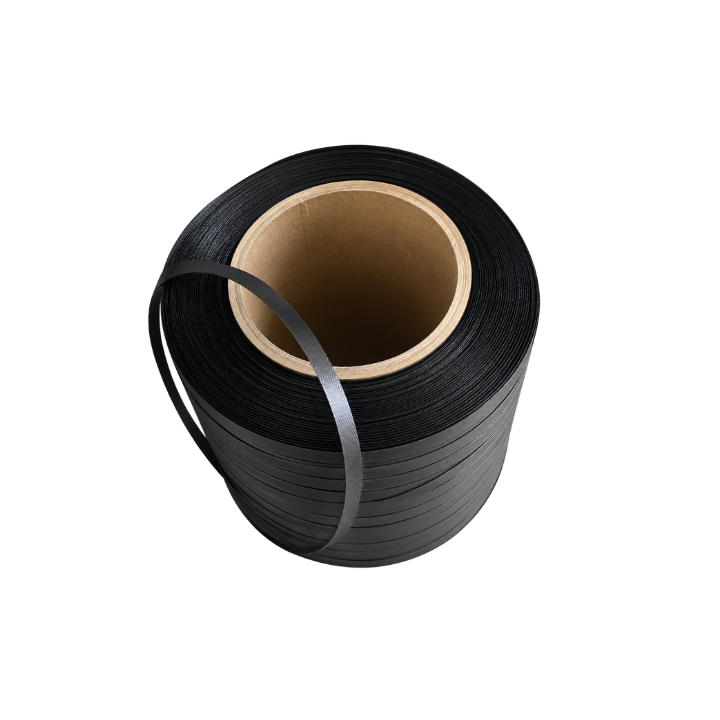 PP Strap Black 8x0.40mm anti static ø104 700m/roll